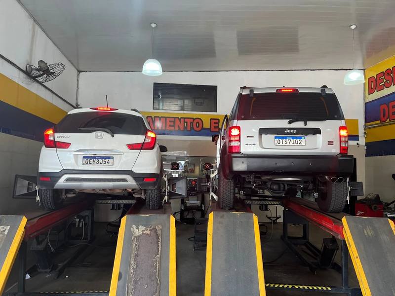 Rampas de alinhamento da Lomas Pneus